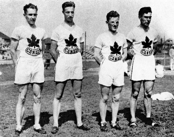 L'quipe de relais (sprint) du Canada aux Jeux olympiques d'Amsterdam de 1928. (PC Photo/AOC)