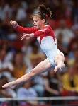 Canada's Kate Richardson of Coquitlam, B.C. performs during the floor exercise final at the 2004 Summer Olympic Games in Athens, Greece, Monday, August 23, 2004. (CP PHOTO/COC/Andre Forget)