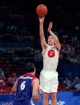 Canada's Steve Nash faces the men's basketball team at the 2000 Sydney Olympic Games. (CP Photo/ COA)