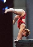 Canada's Emilie Heymans prepares for s a dive during the Sydney 2000 Olympic Games(CP PHOTO/ COA)