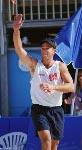 Canada's Mark Heese plays a set of beach volleyball at the 2000 Sydney Olympic Games. (CP Photo/ COA)