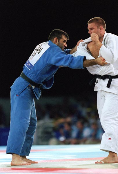Canada's Nicolas Gill competing in the judo portion of the 2000 Sydney Olympic Games. (CP Photo/ COA)