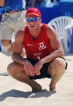 Canada's Jody Holden playing beach volleyball at the 2000 Sydney Olympic Games. (CP Photo/ COA)