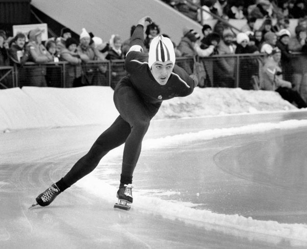 Canada's Gaetan Boucher competes in the speedskating event at the 1976 Winter Olympics in Innsbruck. (CP Photo/COA)