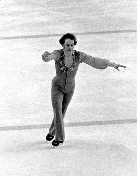 Canada's Toller Cranston skates towards a bronze medal win in the figure skating event at the 1976 Innsbruck Winter Olympics. (CP Photo/ COA)