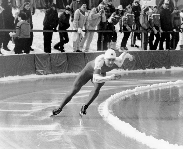 Canada's Gaetan Boucher competes in the speed skating event at the 1984 Winter Olympics in Sarajevo. Boucher won gold medals in the 1,000m and the 1,500m, and a bronze medal in the 500m. (CP PHOTO/COA/O. Bierwagon)
