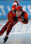 Canada's Patrick Bouchard competes in the long track speed skating event at the 1998 Nagano Winter Olympic Games. (CP Photo/ COA/ Scott Grant)