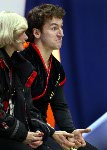 Pairs figure skaters Jamie Sale and David Pelletier pose for pictures after it was announced that they will carry the Canadian flag into the closing cermonies at the Winter Olympics in Salt Lake City, Utah, Sat., Feb. 23, 2002 . (CP PHOTO/COA/Mike Ridewoo