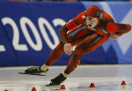 Canadian speed skater Jeremy Wotherspoon takes a run around the track prior to the Mens 1000 meter in Salt Lake City, Utah Saturday Feb. 16, at the 2002 Winter Olympic Games. (CP Photo/COA/Andre Forget)