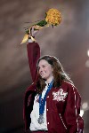 Canada's Veronica Brenner, part of the freestyle ski team at the 2002 Salt Lake City Olympic winter  games. (CP Photo/COA)