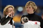 Canada's Kelley Law, part of the women's curling team at the 2002 Salt Lake City Olympic winter games. (CP Photo/COA)