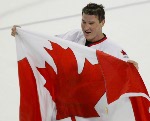 Canada's Mario Lemieux, part of the men's hockey team at the 2002 Salt Lake City Olympic winter  games. (CP Photo/COA)