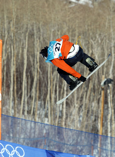 Trevor Andrew was sole Canadian to qualify for the men's halfpipe final at the 2002 Olympic Winter Games in Salt Lake City. (CP Photo/COA/Andre Forget).