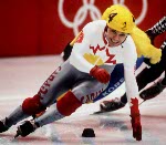 Canada's Randy Smith competing in the hockey event against France at the 1992 Albertville Olympic winter Games. (CP PHOTO/COA/Scott Grant)