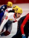 Canada's Frederic Blackburn competes in the short track speed skating event at the 1992 Albertville Olympic winter Games. (CP PHOTO/COA/Ted Grant)