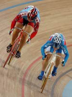 Susan Palmer-Komar, of Hamilton, Ontario in the women's cycling time trial at the Athens Olympics, Wednesday, Aug. 18, 2004.  (CP PHOTO/COC-Mike Ridewood)