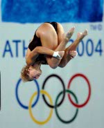 Canada's Anne Montminy executes a dive at the Sydney 2000 Olympic Games. (CP PHOTO/ COA)