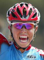 Canada's Alison Sydor (left) of Victoria is consoled by and unidentified friend after finishing fourth in women's mountain bike at the Athens Olympics, Friday, August 27, 2004.(CP PHOTO/COC-Mike Ridewood)