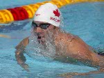 Canada's Mike Brown of Perth, Ont. was fourth in the preliminaries of the 200 metre breaststroke at the Olympic Games in Athens, Tuesday, August 17, 2004. (CP PHOTO/COC-Mike Ridewood)