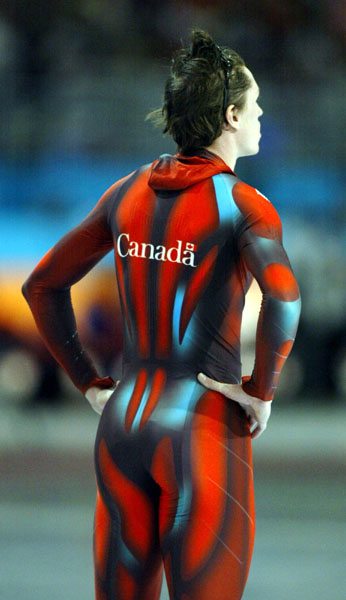 Canadian long-track speed skater Jeremy Wotherspoon after his 500-metre in Salt Lake City, Utah Tuesday Feb. 12, at the 2002 Olympic Winter Games. (CP Photo/COA/Andre Forget).
