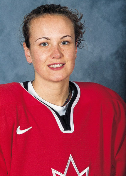 Canada's Kelly Bouchard, part of the women's hockey team at the 2002 Salt Lake City Olympic winter  games. (CP Photo/COA)