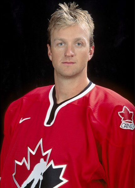 Canada's Rob Blake, part of the men's hockey team at the 2002 Salt Lake City Olympic winter  games. (CP Photo/COA)