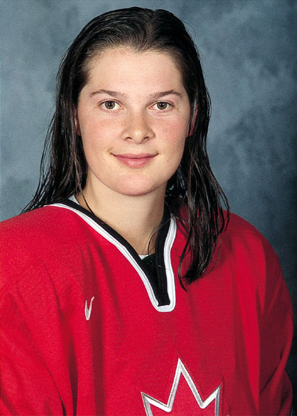 Canada's Jennifer Botterill, part of the women's hockey team at the 2002 Salt Lake City Olympic winter  games. (CP Photo/COA)