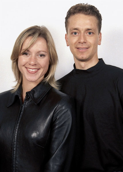 Canada's Shae Lynn Bourne and Victor Kraatz, part of the figure skating team at the 2002 Salt Lake City Olympic winter  games. (CP Photo/COA)