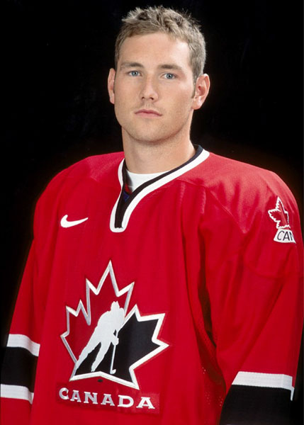 Canada's Eric Brewer, part of the men's hockey team at the 2002 Salt Lake City Olympic winter  games. (CP Photo/COA)