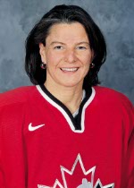 Canada's Therese Brisson, part of the women's hockey team at the 2002 Salt Lake City Olympic winter  games. (CP Photo/COA)