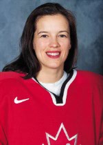 Canada's Hayley Wickenheiser, part of the women's hockey team at the 2002 Salt Lake City Olympic winter  games. (CP Photo/COA)
