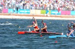 Canada's Stephan Giles of Dartmouth, Nova Scotia paddles in the C1 1000m final during the 2004 Summer Olympic Games in Athens on Friday, August 27, 2004. Giles came in fifth. (CP PHOTO/coc-Andre Forget)