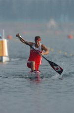 Canada's Stephan Giles of Dartmouth, Nova Scotia finished fifth in the C1 1000m final during the 2004 Summer Olympic Games in Athens on Friday, August 27, 2004. (CP PHOTO/coc-Andre Forget)