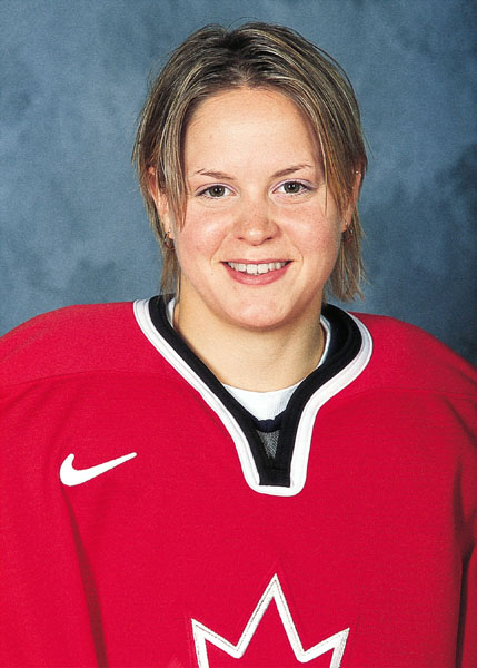 Canada's Isabelle Chartrand, part of the women's hockey team at the 2002 Salt Lake City Olympic winter  games. (CP Photo/COA)