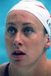 Canada's Rhiannon Leier of Winnipeg swims during the women's 100m breaststroke during the 2004 Summer Olympic Games in Athens on Sunday, August 15, 2004. (CP PHOTO/COC-Andre Forget)
