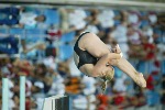 Canada's Blythe Hartley of North Vancouver dives in the final of the women's 3 metre springboard diving event at the Summer Olympic Games in Athens, Greece, Thursday, August 26, 2004. Hartley finished fifth. (CP PHOTO/COC-Mike Ridewood)