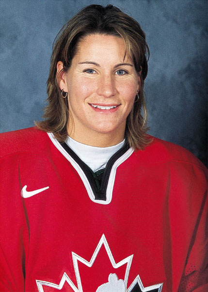 Canada's Lori Dupuis, part of the women's hockey team at the 2002 Salt Lake City Olympic winter  games. (CP Photo/COA)