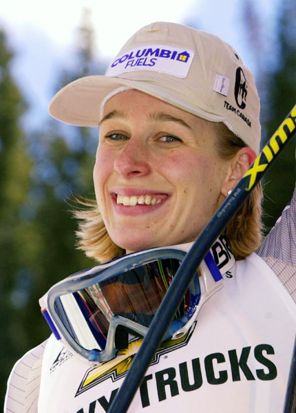 Canada's Allison Forsyth, part of the alpine ski team at the 2002 Salt Lake City Olympic winter  games. (CP Photo/COA)