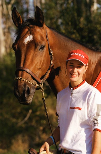 Canada's Marie-Eve Fradette competed in the equestrian portion of the Sydney 2000 Olympic Games. (CP PHOTO/ COA)
