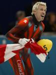 Canada's Marc Gagnon, part of the short track speed skating team at the 2002 Salt Lake City Olympic winter  games. (CP Photo/COA)
