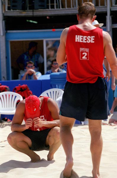 Canada's John Child and Mark Heese on the beach at the Sydney 2000 Olympic Games.  (CP PHOTO/ COA)