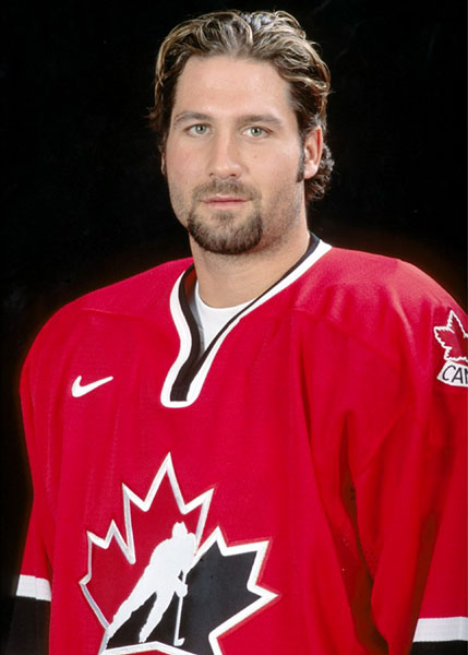 Canada's Ed Jovanovski, part of the men's hockey team at the 2002 Salt Lake City Olympic winter  games. (CP Photo/COA)