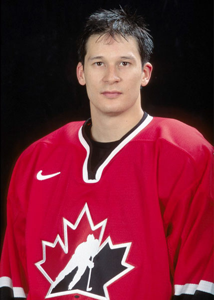Canada's Paul Kariya, part of the men's hockey team at the 2002 Salt Lake City Olympic winter  games. (CP Photo/COA)