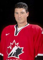 Canada's Mario Lemieux, part of the men's hockey team at the 2002 Salt Lake City Olympic winter  games. (CP Photo/COA)