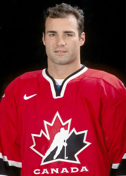 Canada's Eric Lindros, part of the men's hockey team at the 2002 Salt Lake City Olympic winter  games. (CP Photo/COA)
