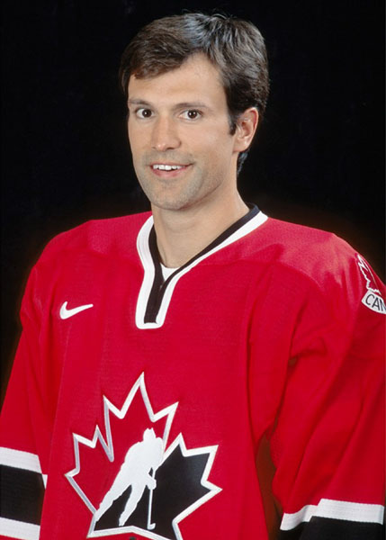 Canada's Scott Niedermayer, part of the men's hockey team at the 2002 Salt Lake City Olympic winter  games. (CP Photo/COA)