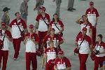 The Canadian Olympic Team walks in the Olympic Stadium at the opening ceremony of the Olympic Games in Athens, August 13, 2004. (CP PHOTO 2004/Andre Forget/COC)