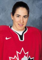 Canada's Jennifer Botterill, part of the women's hockey team at the 2002 Salt Lake City Olympic winter  games. (CP Photo/COA)