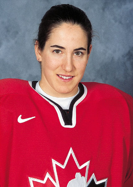 Canada's Caroline Ouellette, part of the women's hockey team at the 2002 Salt Lake City Olympic winter  games. (CP Photo/COA)