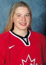 Canada's Cherie Piper, part of the women's hockey team at the 2002 Salt Lake City Olympic winter  games. (CP Photo/COA)
